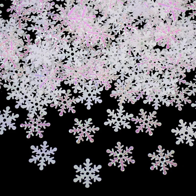 300pcs Festive Snowflake Confetti for Christmas Decor - Image 3