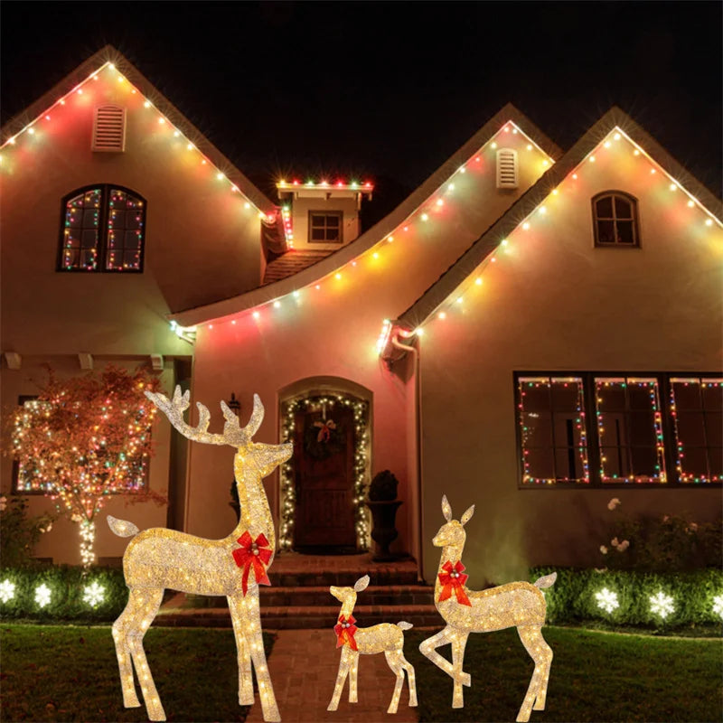 Enchanting LED Lighted Reindeer Family Décor - Image 15