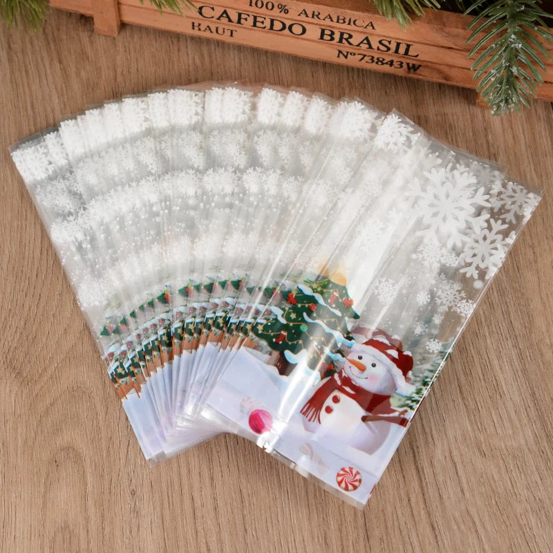 25/50PCS Snowman Christmas Cookie Gift Bags - Image 5