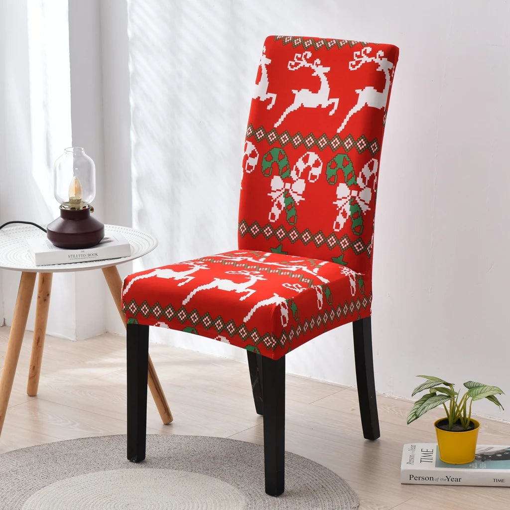 Christmas Stretchable Slipcovers for Dining Chairs - Image 7