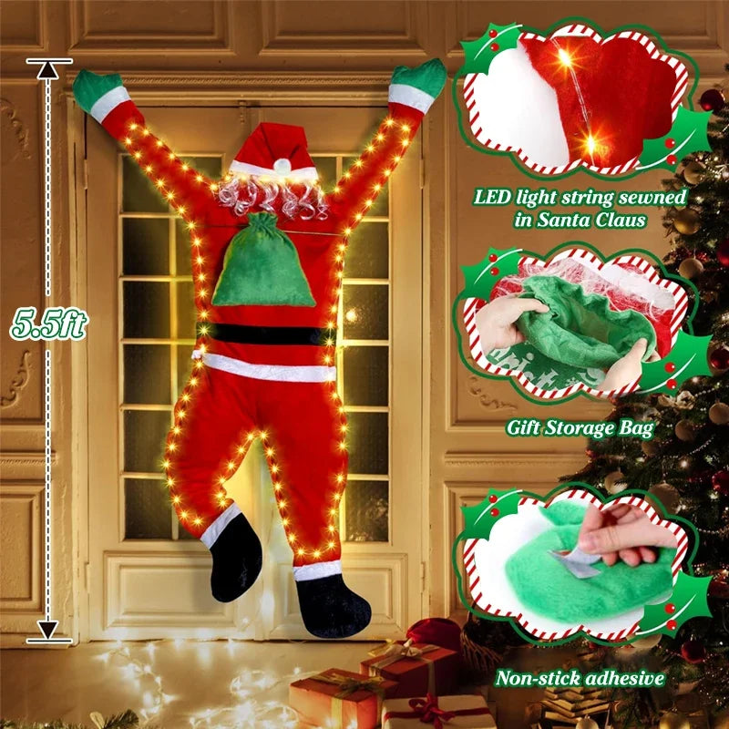 Festive Santa Climbing Wall Decoration for Christmas - Image 5