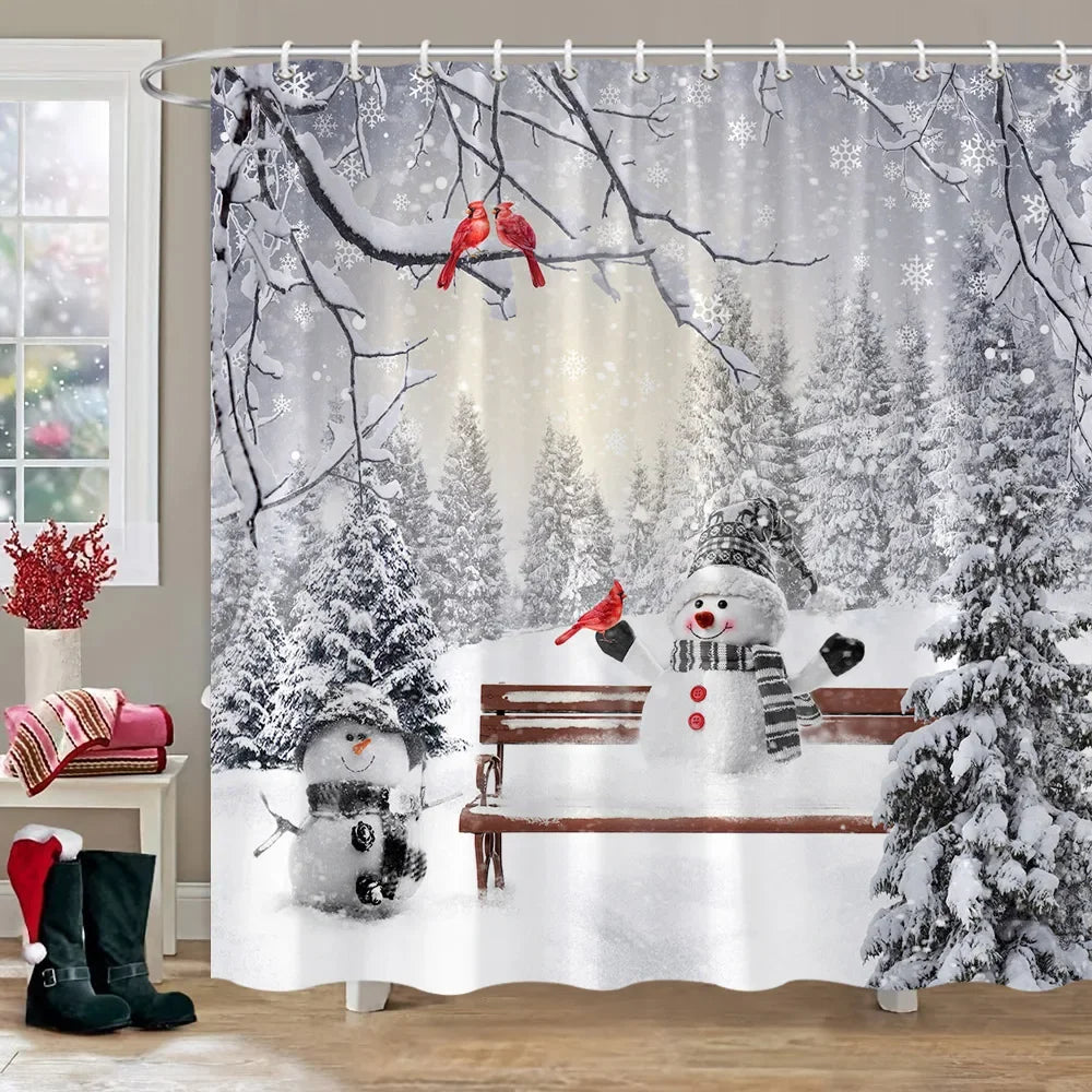 Festive Red Truck Christmas Bathroom Set - Image 15