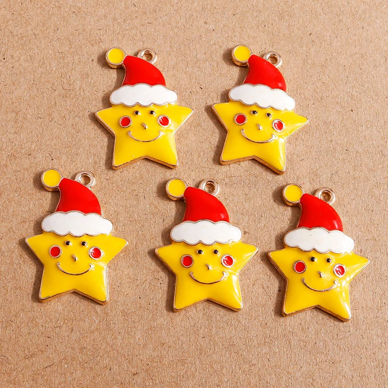 Adorable Christmas Elk and Snowman Charms Set - Image 3