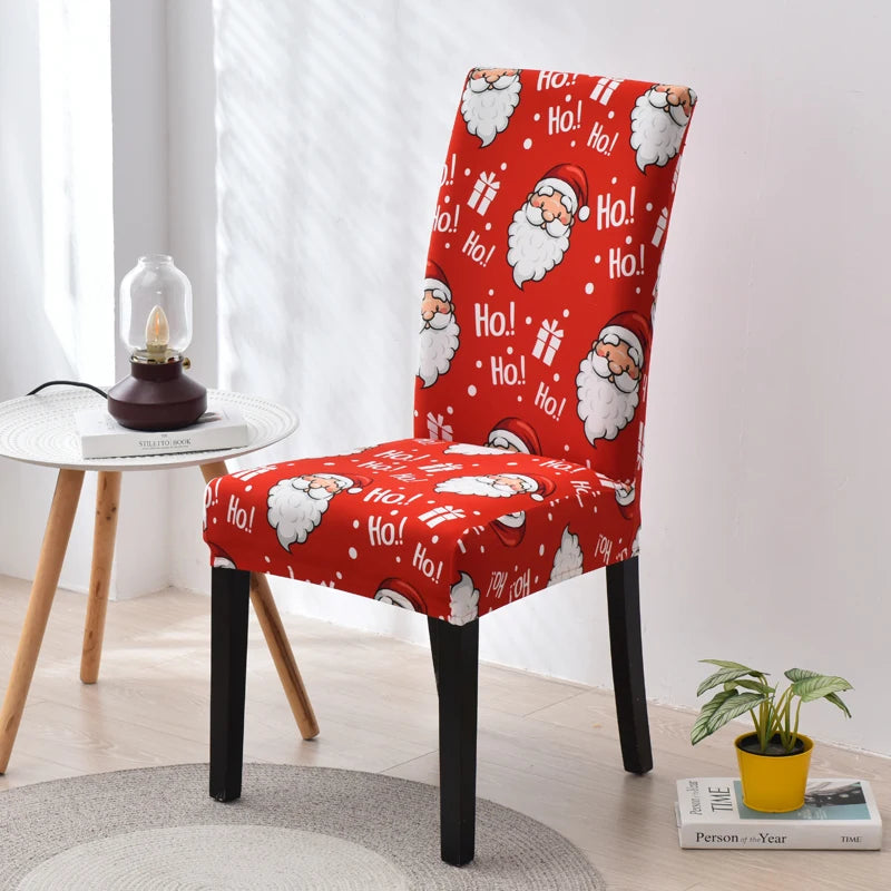 Festive Elastic Chair Covers for Christmas Gatherings - Image 9