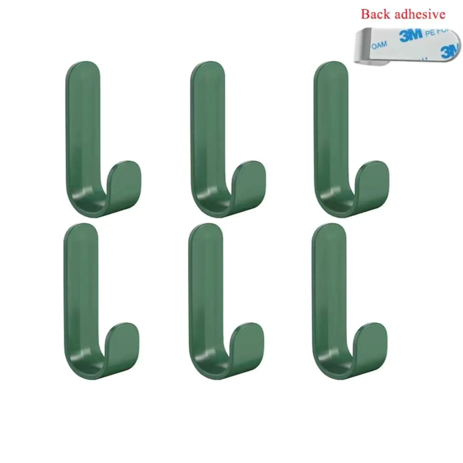 6Pcs Self-Adhesive Wall Hooks for Home Organization - Image 4