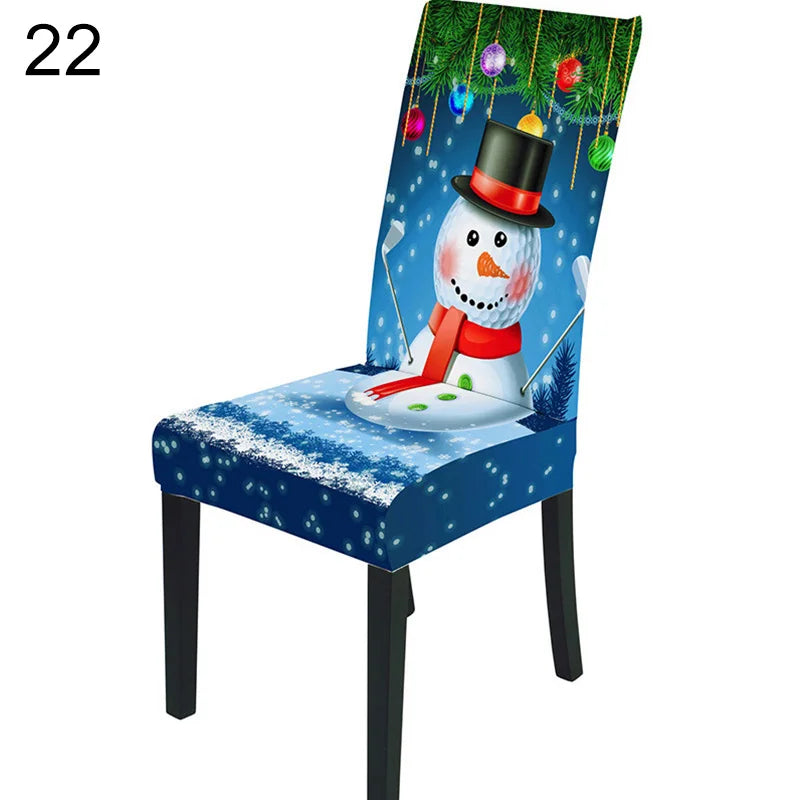 Festive Santa & Snowman Christmas Chair Covers - Image 12