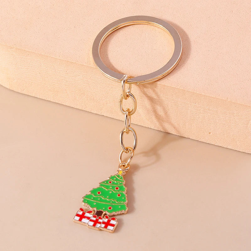 Charming Christmas Keychain: Santa & Snowman Duo - Image 47