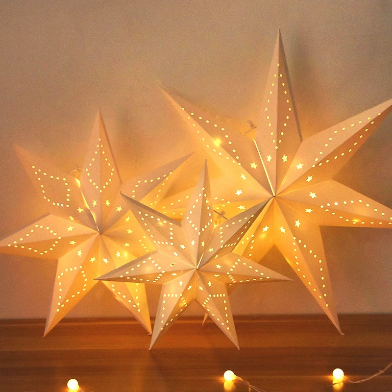 Festive Hollow Star Hanging Pendant Light - Image 14