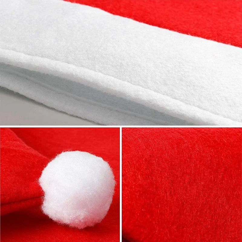 6 Pcs Santa Hat Chair Covers for Christmas Decor - Image 6