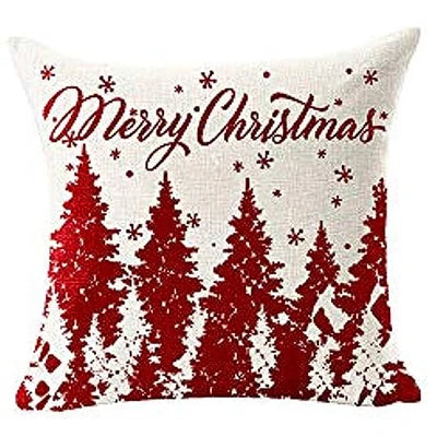 Cozy Christmas Red Bear Snowflake Pillow Cover - Image 10