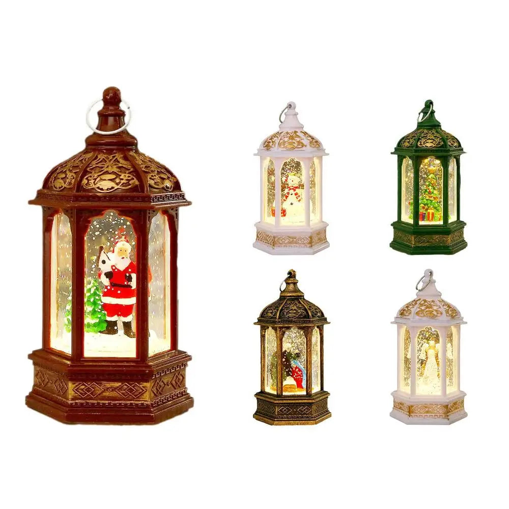 Glittering Christmas Lanterns: Retro Snowman Night Light - Image 17