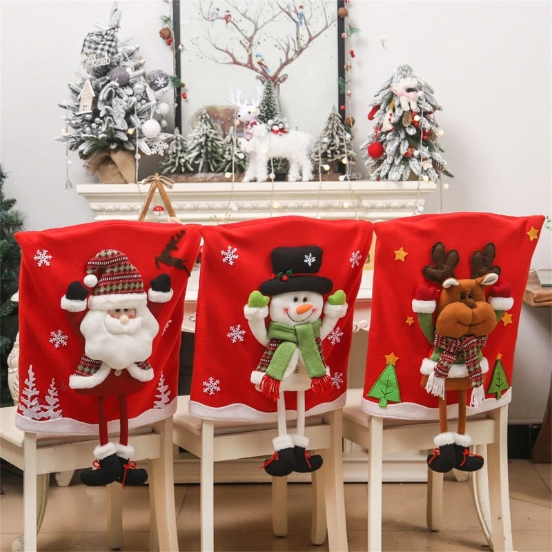 Festive Santa Chair Back Covers for Christmas - Image 12