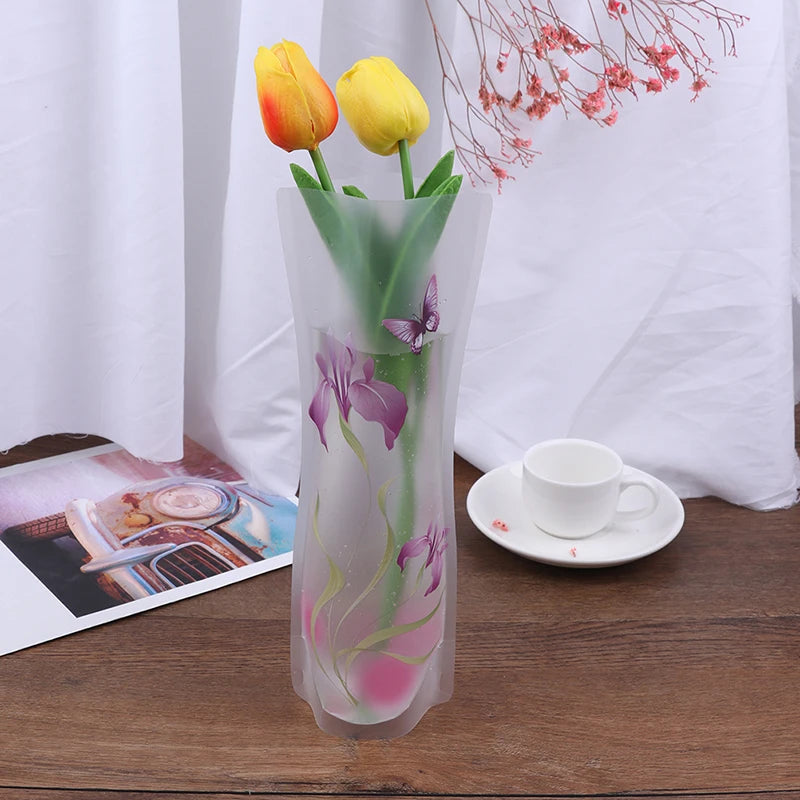 Christmas Chic: Foldable Transparent Flower Vase - Image 10