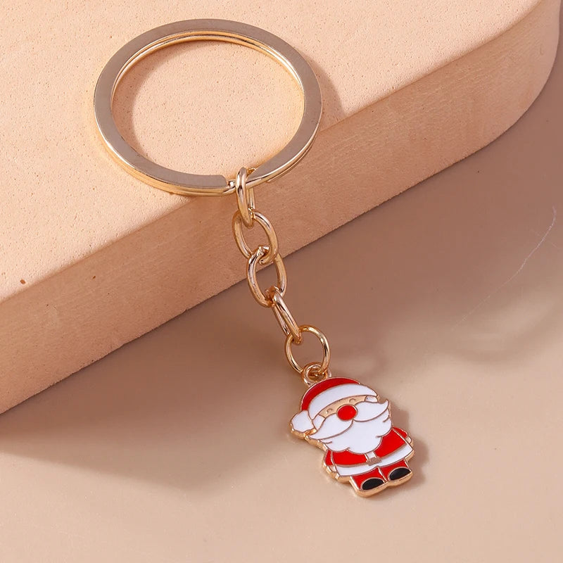 Charming Christmas Keychain: Santa & Snowman Duo - Image 30