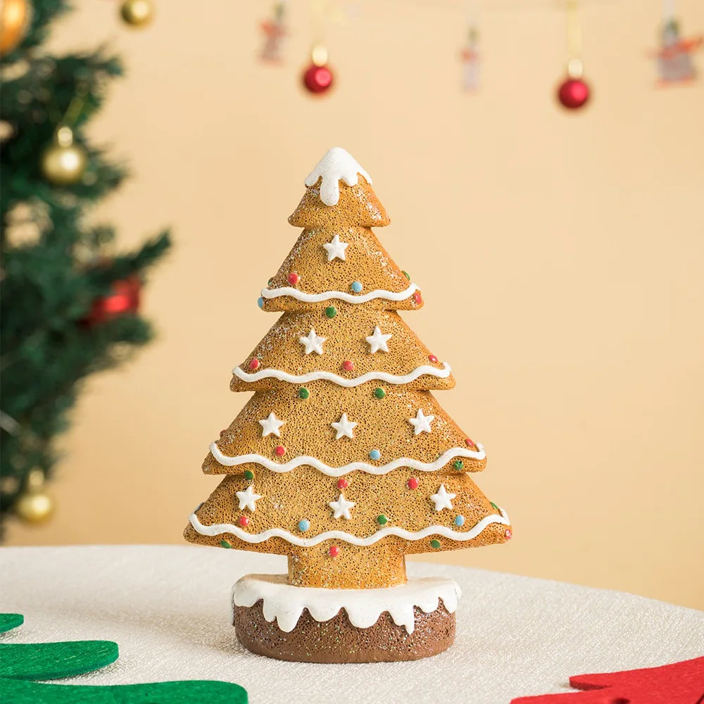 Charming 15cm Gingerbread Christmas Tree Figurine
