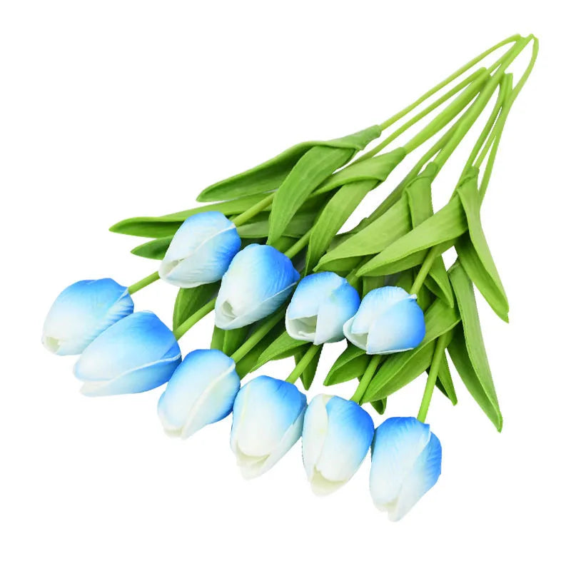 10PCS Real Touch Tulip Bouquet for Holiday Decor - Image 17