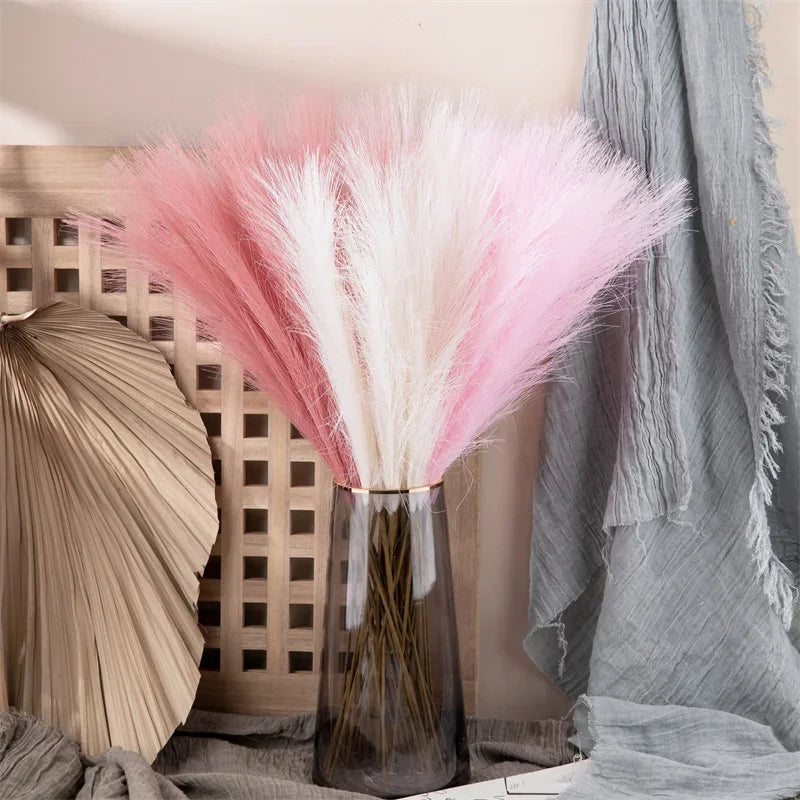 10 Pcs Blue Pampas Grass for Christmas Decor - Image 9