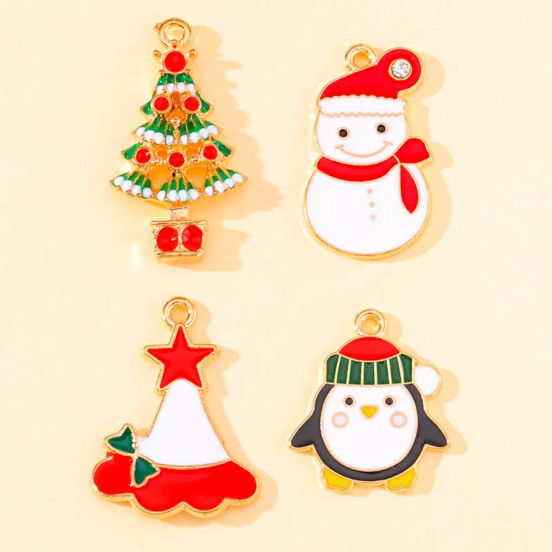 45Pcs Cartoon Christmas Enamel Charms for DIY Jewelry - Image 45