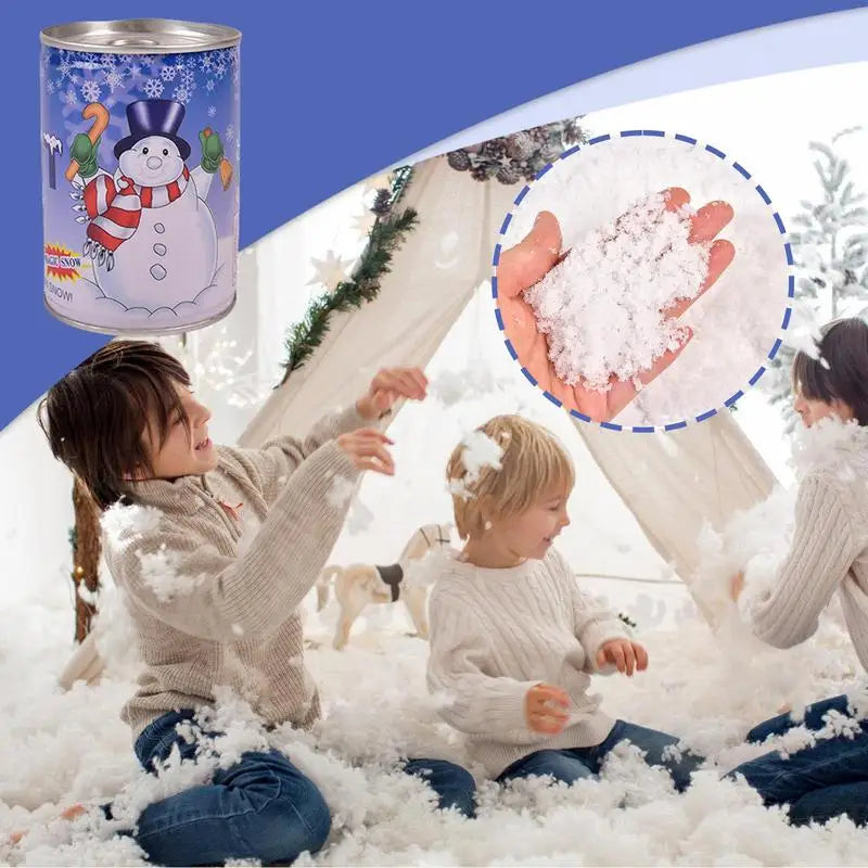Festive 6-Piece Resin Snow Canister Set - Image 4