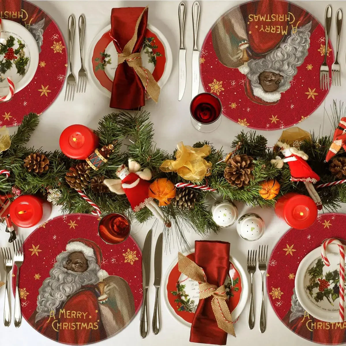 Charming Snowman & Cardinal Christmas Placemats - Image 22