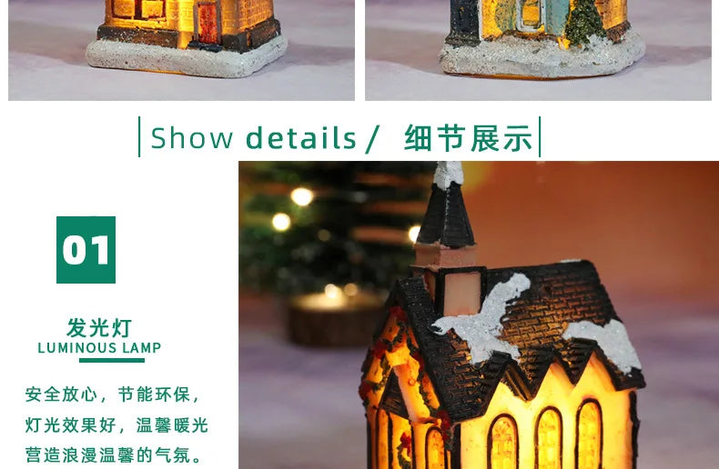 Enchanting LED Lighted Christmas Village Ornaments - Image 26