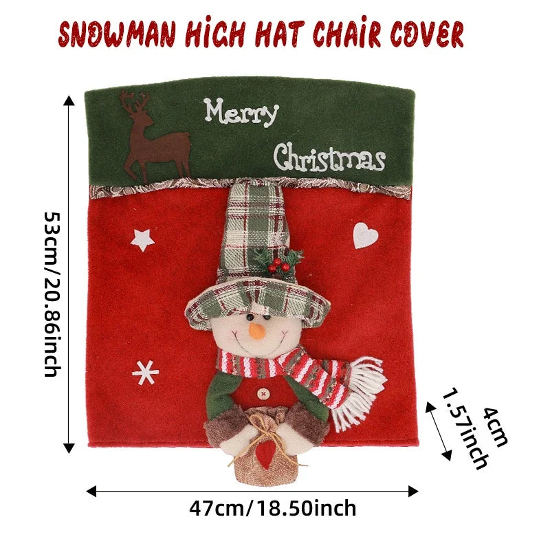 Festive Santa & Snowman Chair Covers for Christmas - Image 6