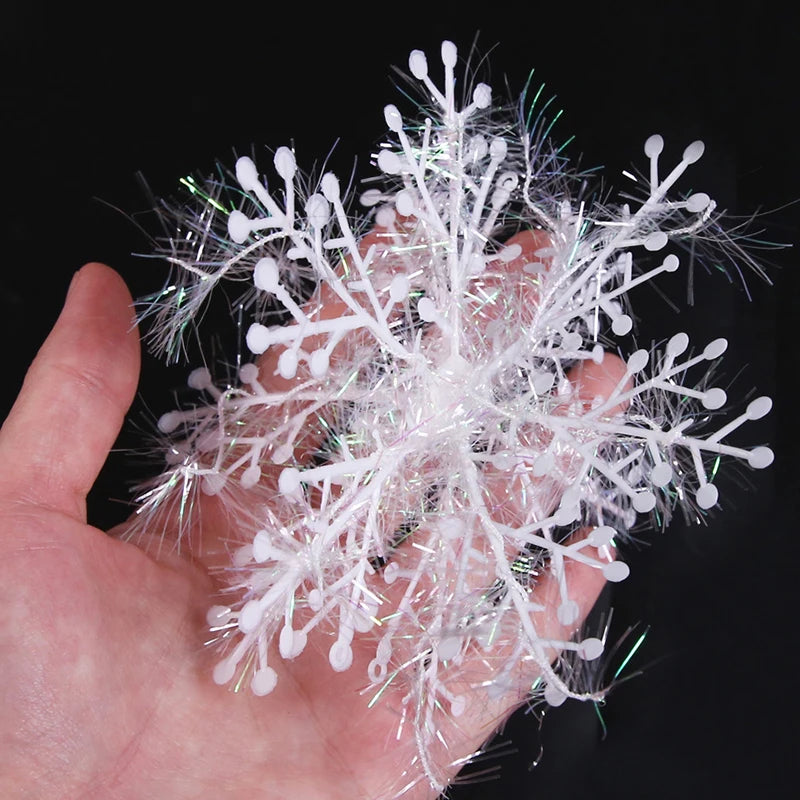 Sparkling White Snowflake Ornaments for Christmas Trees - Image 13