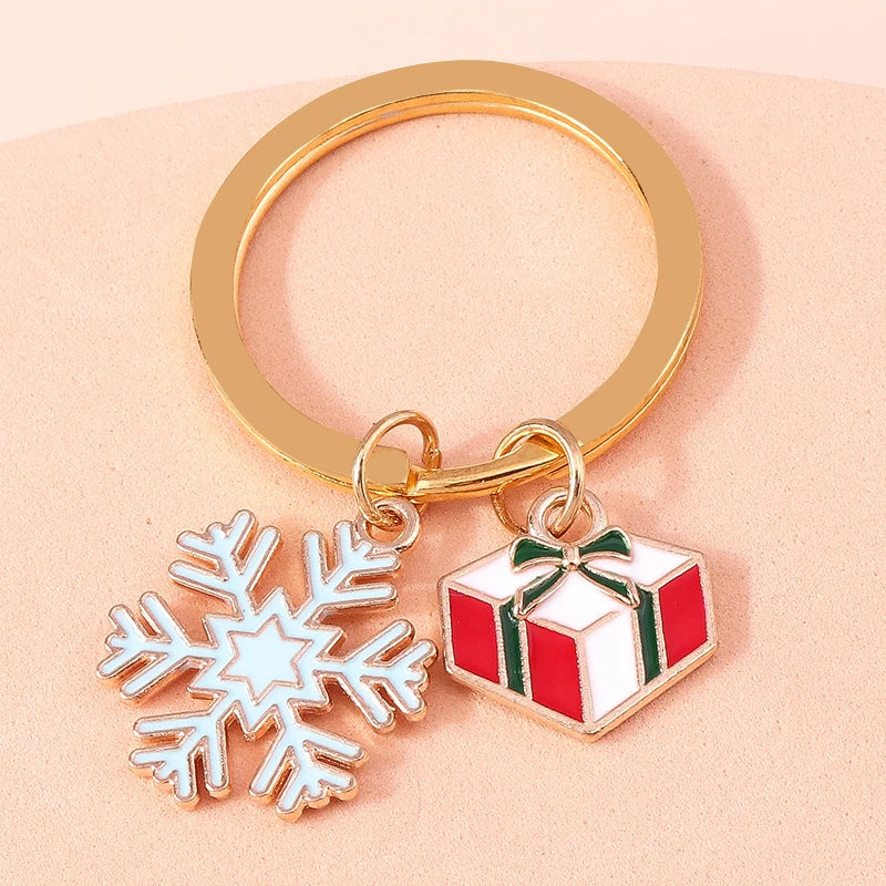 Charming Christmas Keychain: Santa & Snowman Duo - Image 67