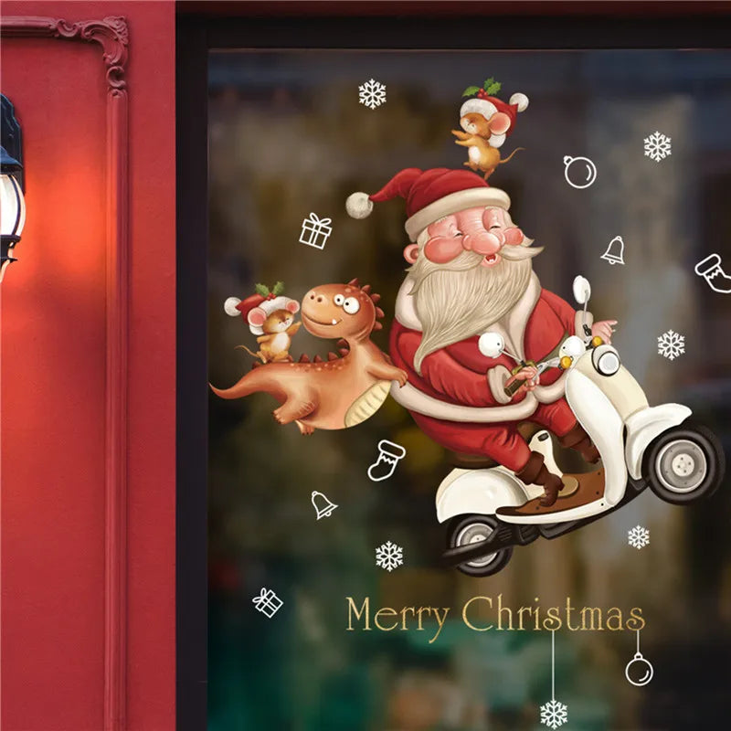 Merry Christmas Window Stickers: Santa & Tree Décor - Image 28