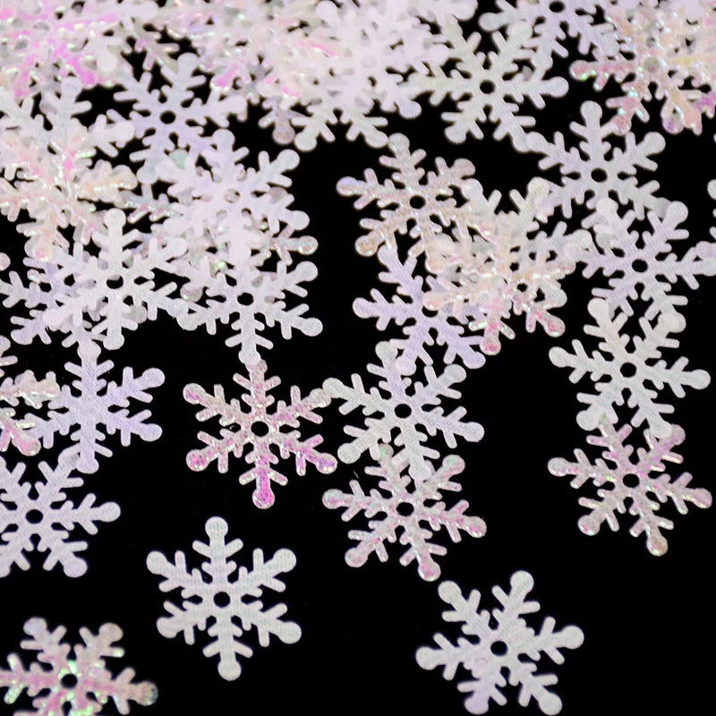 300pcs Festive Snowflake Confetti for Christmas Decor - Image 5