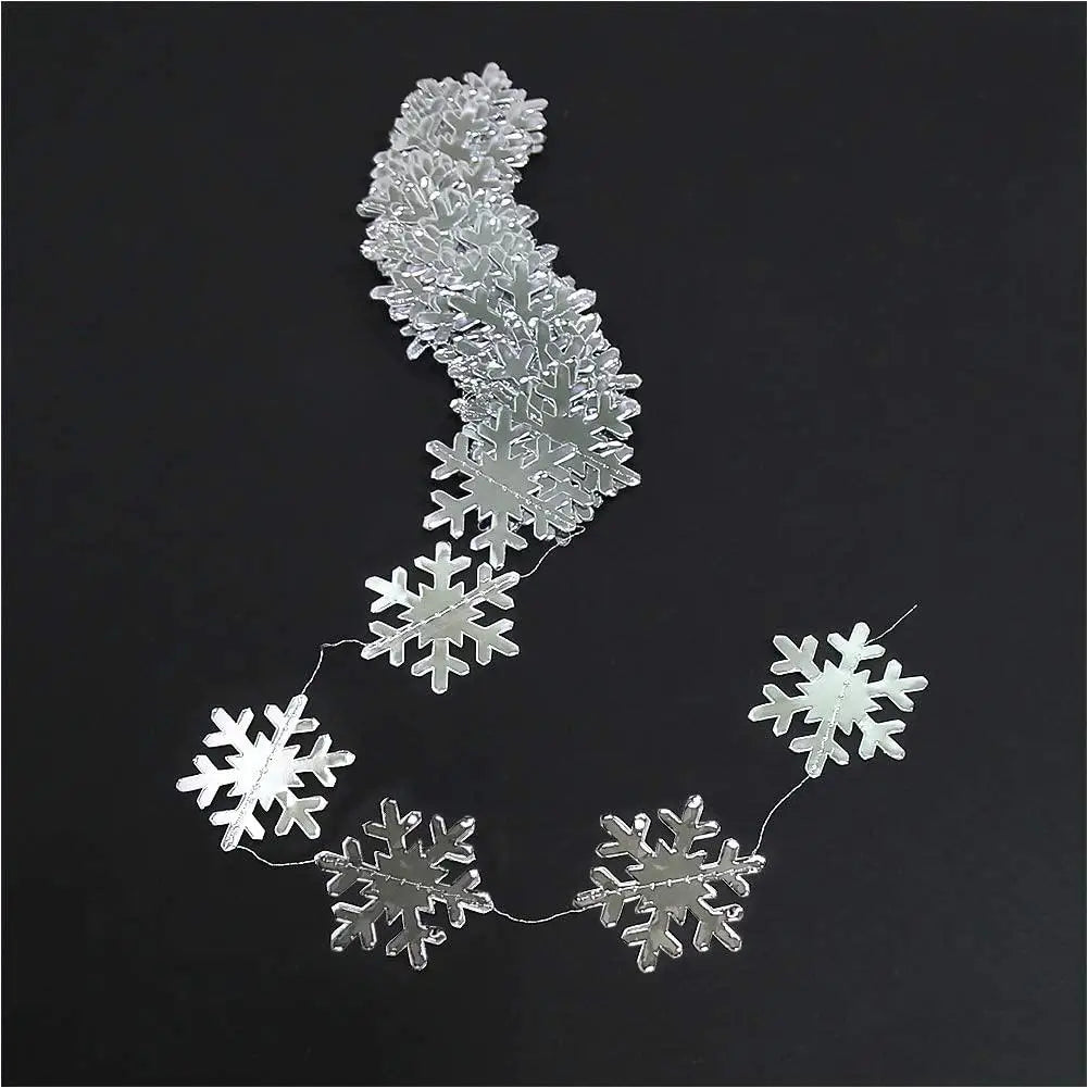 Charming Royal Blue Snowflake Garland for Christmas Decor - Image 20