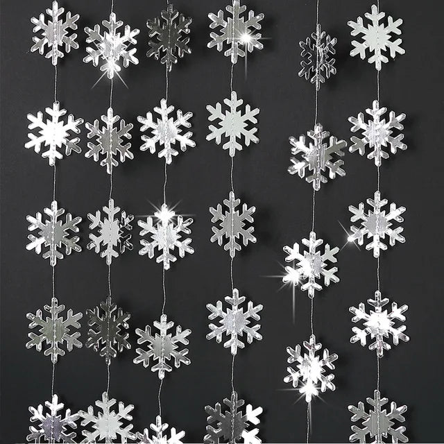 Charming Royal Blue Snowflake Garland for Christmas Decor - Image 27