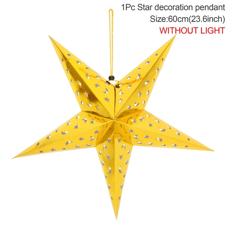 Enchanting Hollow Star Lanterns for Holiday Decor - Image 13