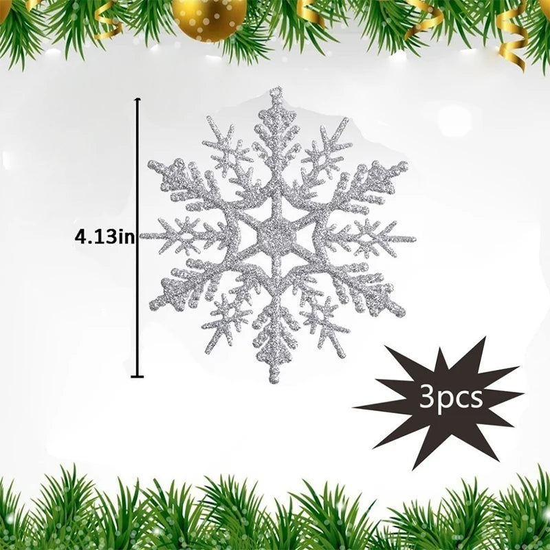Elegant Gold & Silver Snowflake Christmas Decor - Image 9