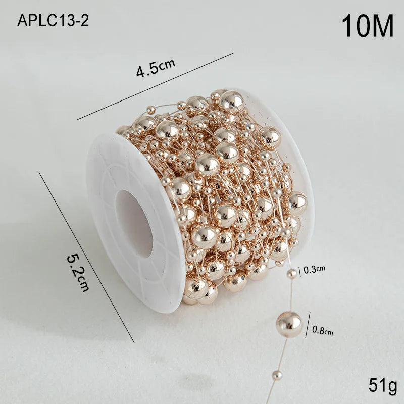 Elegant Gold Bead Chain for DIY Christmas Decor - Image 12