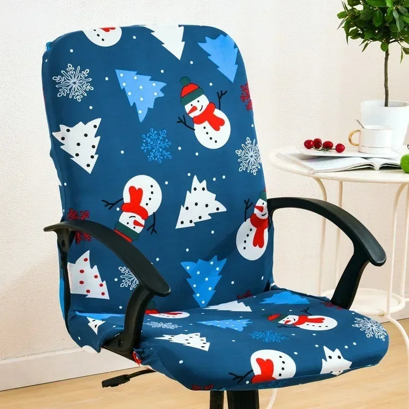 Festive Elastic Christmas Chair Cover – Anti-Slip Design - Image 26