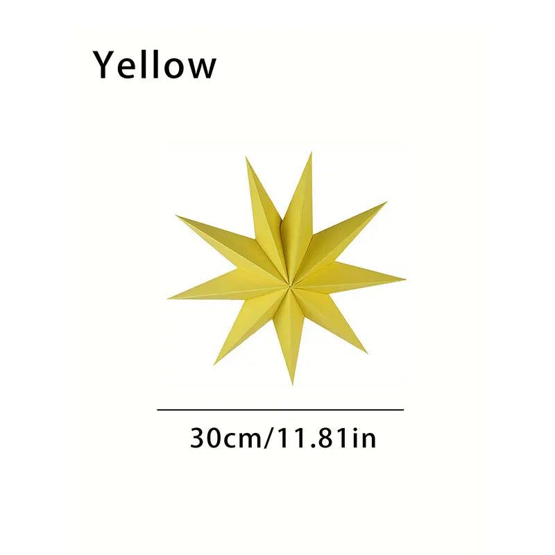 Festive Nine-Pointed Origami Star Hanging Decor - Image 18