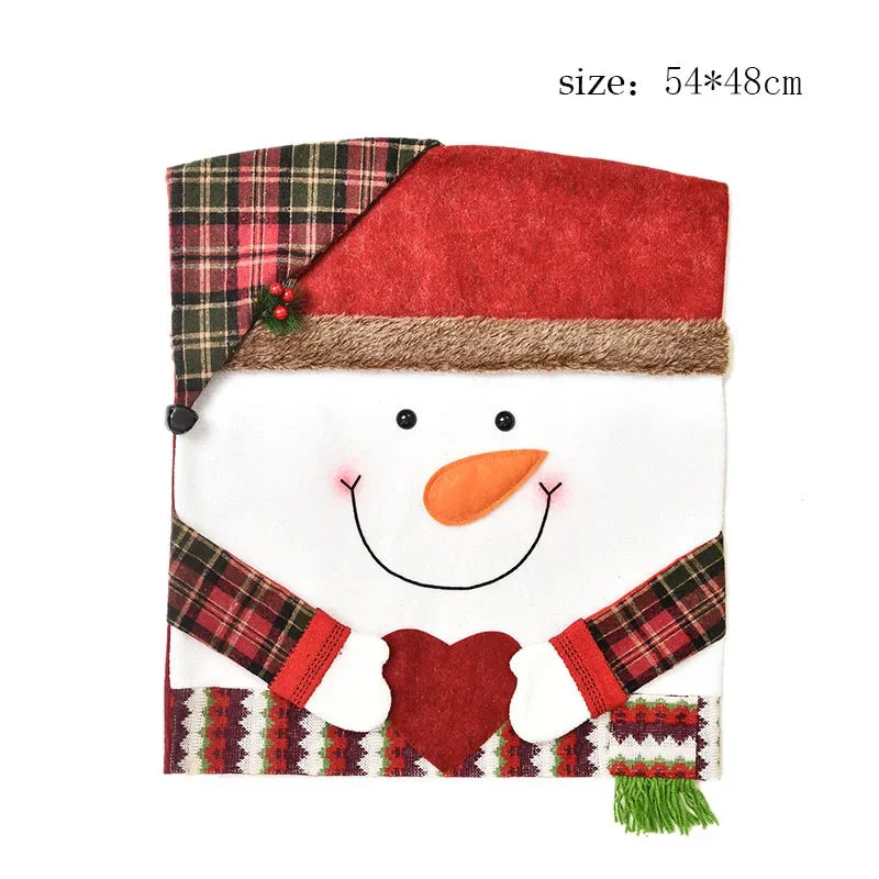 Festive Cartoon Chair Covers for Christmas Cheer - Image 2