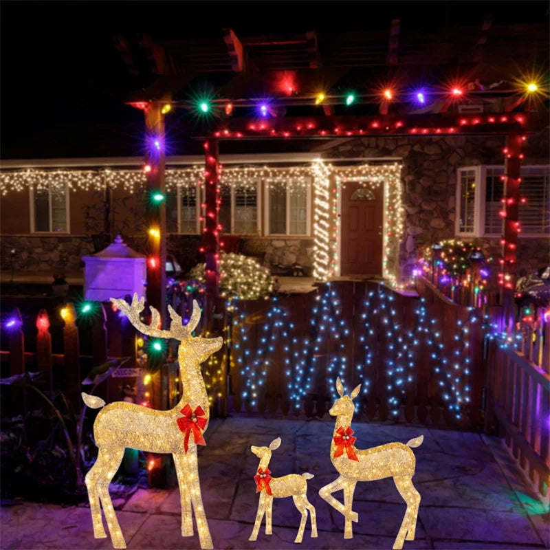 Enchanting LED Lighted Reindeer Family Décor - Image 16
