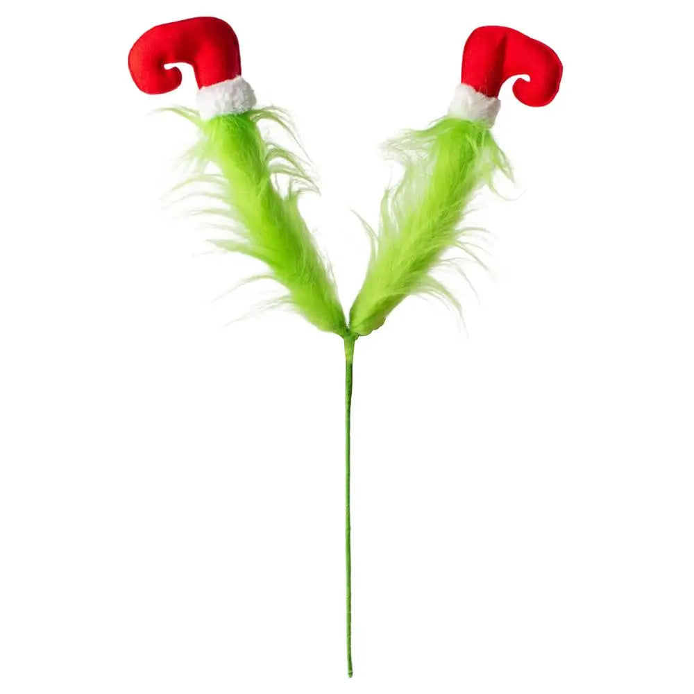 Festive Green Elf Leg Tree Decoration - Image 8