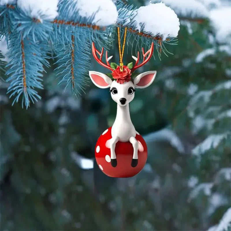 Charming Christmas Giraffe Hanging Decoration - Festive! - Image 5