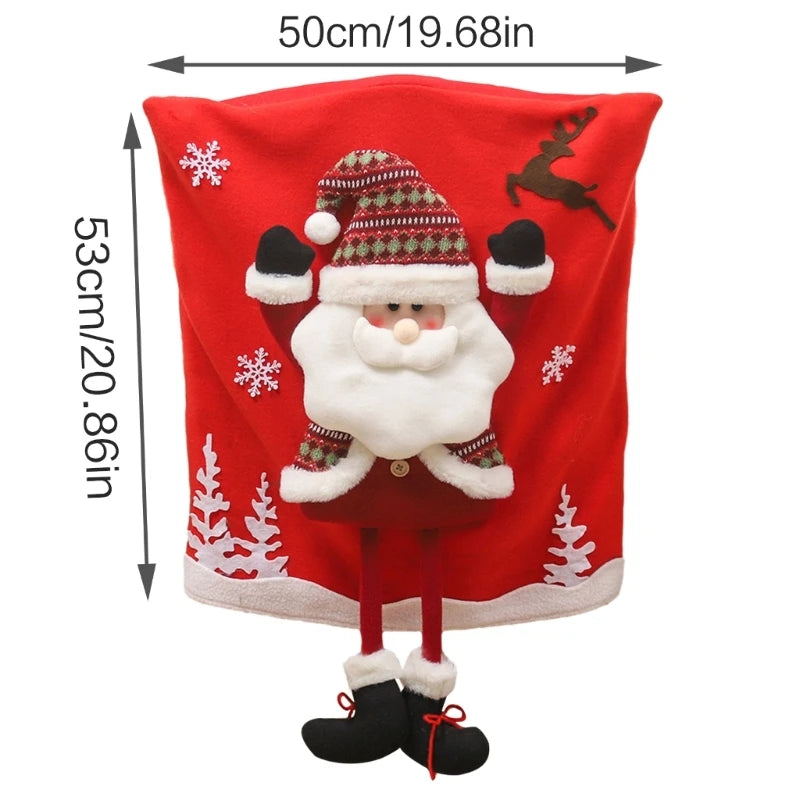Festive Santa Chair Back Covers for Christmas - Image 9
