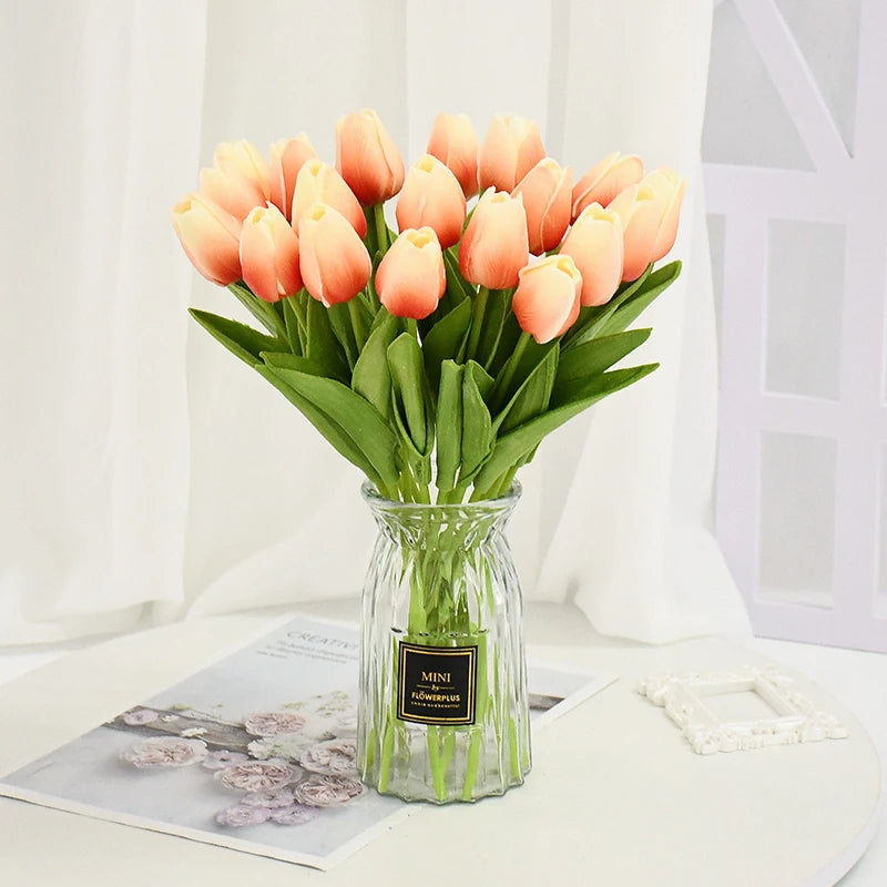 10/30pcs Realistic Artificial Tulip Flowers for Holiday Decor - Image 26