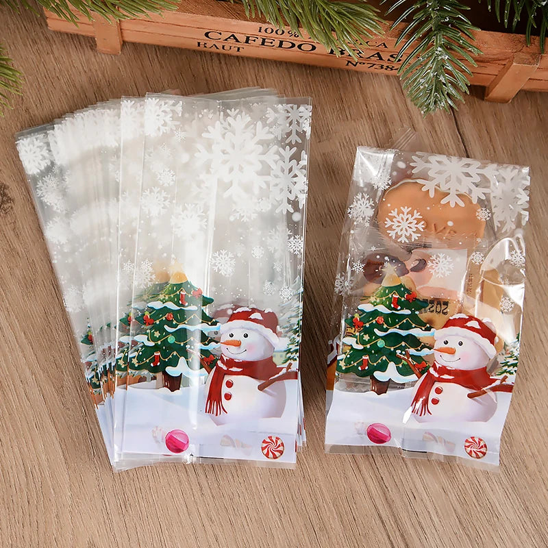 25/50pcs Festive Snowman Cookie Bags for Christmas - Image 14
