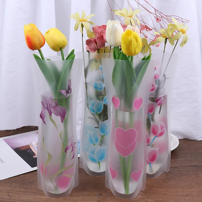 Christmas Chic: Foldable Transparent Flower Vase - Image 3