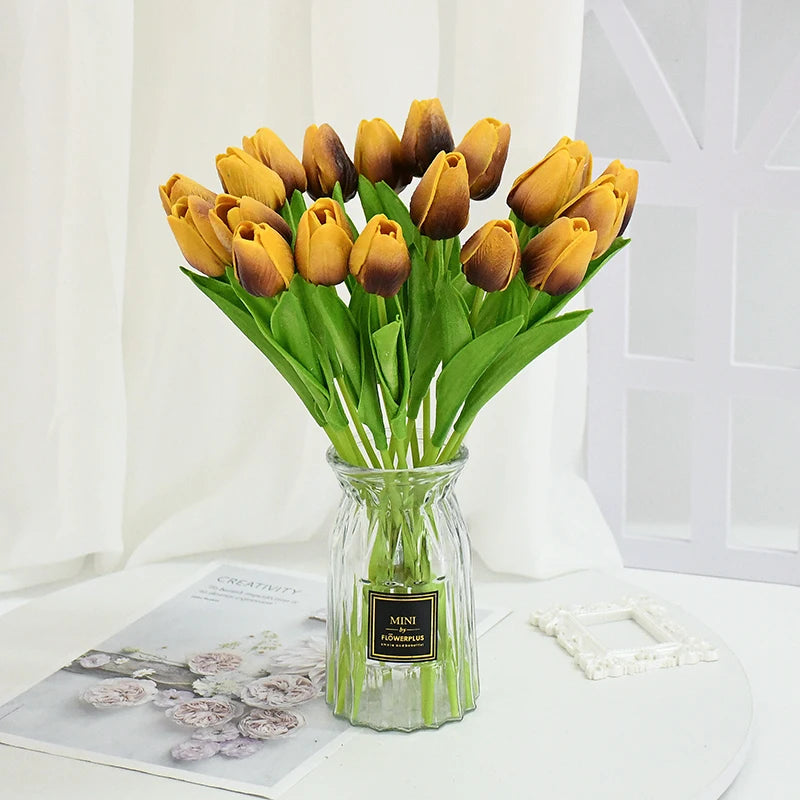 10/30pcs Realistic Artificial Tulip Flowers for Holiday Decor - Image 16