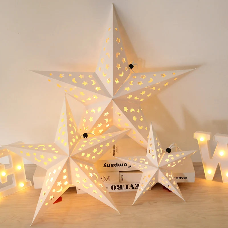 Enchanting Hollow Star Lanterns for Holiday Decor - Image 28