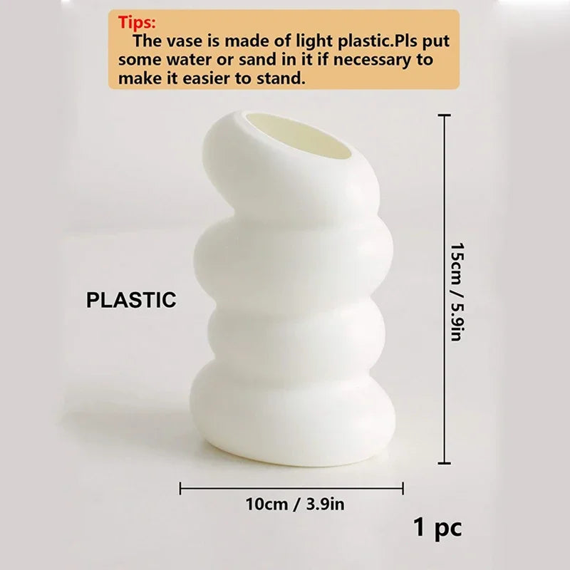 Nordic White Spiral Vase for Christmas Decor - Image 11