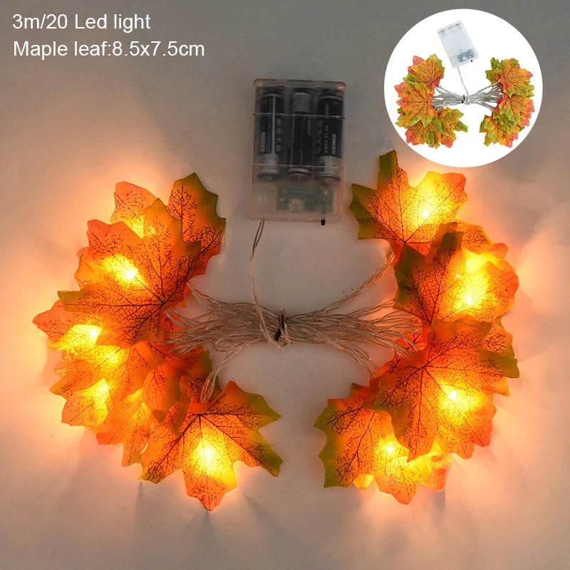 20LED Maple Leaf Fairy Lights for Festive Decor - Image 4
