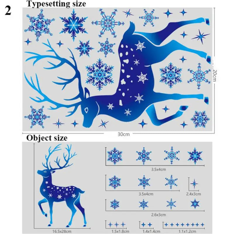 Reusable Christmas Snowflake Window Stickers - PVC - Image 4